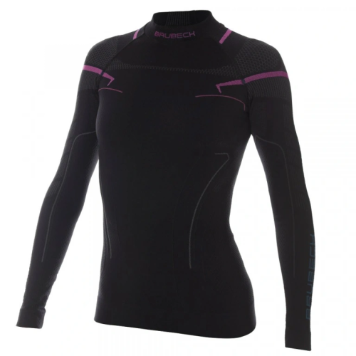Футболка Brubeck Thermo Nilit Heat черный/розовый женская в Брянске