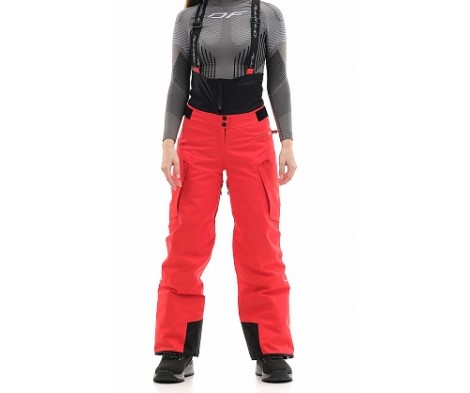 Штаны горнолыжные утепленные Dragonfly Gravity Premium Woman Red Fluo в Брянске