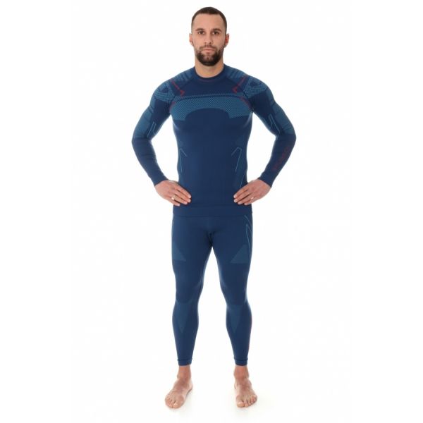 Футболка Brubeck Thermo Nilit Heat черный/голубой мужская в Брянске