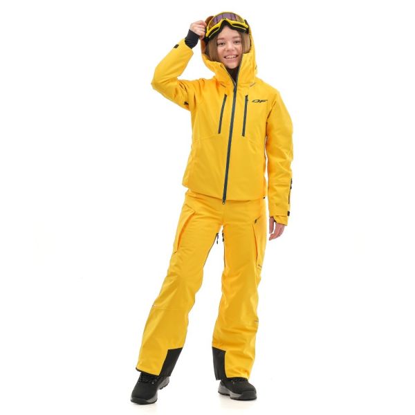 Куртка горнолыжная Dragonfly утепленная Gravity Premium Woman Yellow-Dark в Брянске