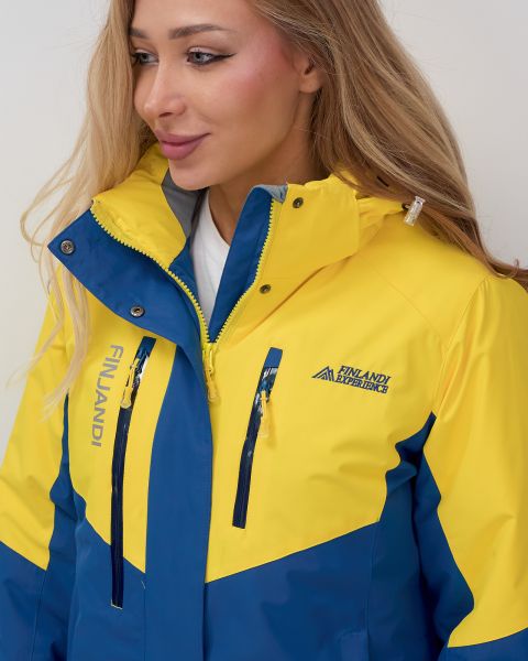 Костюм горнолыжный 02815J желтый  в Брянске